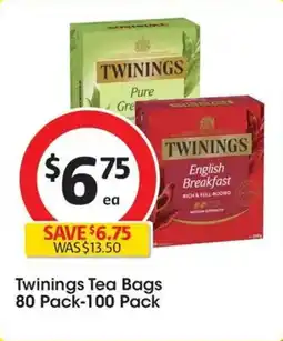 Coles Twinings Tea Bags offer