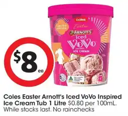 Coles Coles Easter Arnott's Iced Vovo Inspired Ice Cream Tub offer