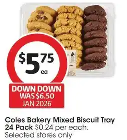 Coles Coles Bakery Mixed Biscuit Tray offer