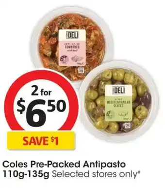 Coles Coles Pre-Packed Antipasto offer
