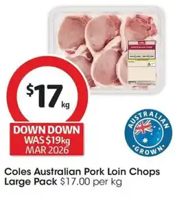 Coles Coles Australian Pork Loin Chops Large Pack offer