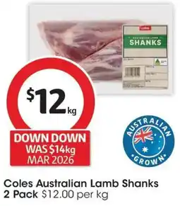 Coles Coles Australian Lamb Shanks offer