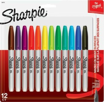 BIG W Sharpie 12-Pack Fine Point Permanent Markers offer