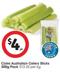 Coles Coles Australian Celery Sticks Pack offer