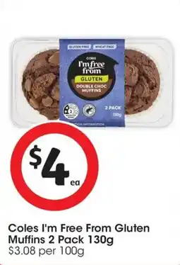 Coles Coles I'm Free From Gluten Muffins offer
