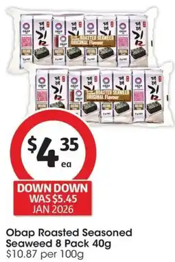 Coles Obap Roasted Seasoned Seaweed offer