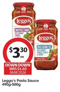 Coles Leggo's Pasta Sauce offer