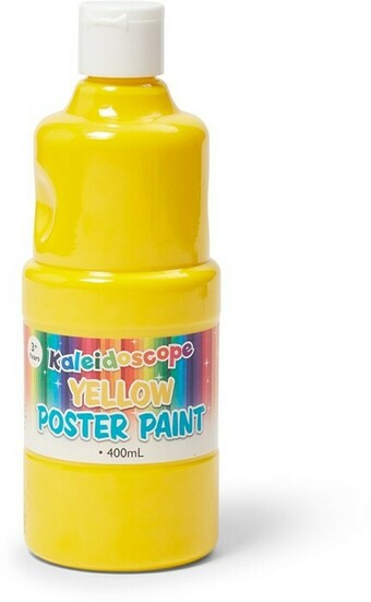BIG W Kaleidoscope Poster Paint 400ml - Yellow* offer