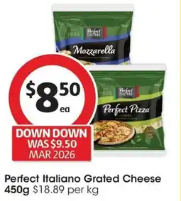 Coles Perfect Italiano Grated Cheese offer