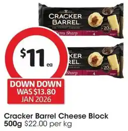 Coles Cracker Barrel Cheese Block offer