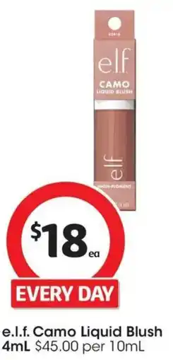Coles e.l.f. Camo Liquid Blush offer