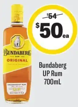 Coles Bundaberg UP Rum offer