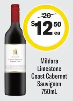 Coles Mildara Limestone Coast Cabernet Sauvignon offer