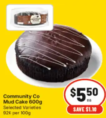 IGA Community Co Mud Cake Selected Varieties offer