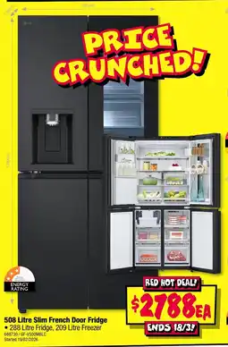 JB Hi-Fi 508 Litre Slim French Door Fridge offer