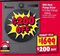 JB Hi-Fi Heat Pump Dryer offer