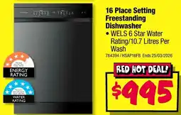 JB Hi-Fi 16 Place Setting Freestanding Dishwasher offer