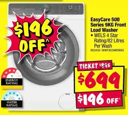 JB Hi-Fi EasyCare 500 Series 9KG Front Load Washer offer