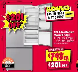 JB Hi-Fi Bottom Mount Fridge offer