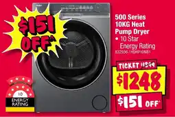JB Hi-Fi 500 Series 10KG Heat Pump Dryer offer