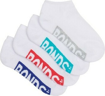 BIG W Bonds Kids 4-Pack Logo Low Cut Socks offer