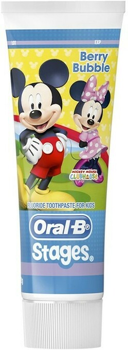 BIG W Oral-B Kids Mickey Mouse Berry Bubble Fluoride Toothpaste 92g offer