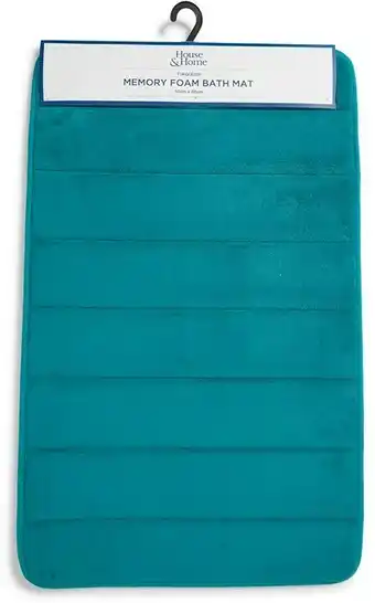 BIG W House & Home Memory Foam Bath Mat - Turquoise offer