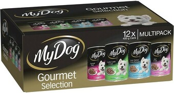 BIG W My Dog 12-Pack Canned Dog Food Gourmet Selection 400g offer