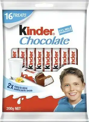 BIG W Kinder Chocolate 16 Treat Share Pack 200g offer