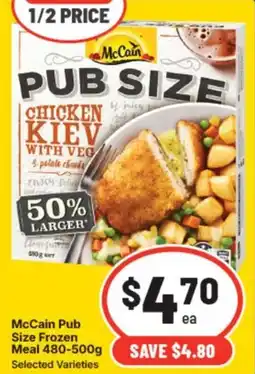 IGA McCain Pub Size Frozen Meal offer