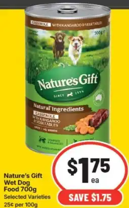 IGA Natures Gift Wet Dog Food offer