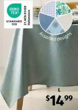 ALDI Wipe clean tablecloth offer