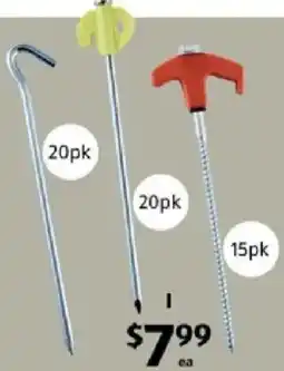 ALDI Assorted tent pegs offer