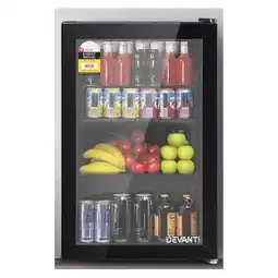 Woolworths Devanti Bar Fridge Glass Door w/ Light Black offer