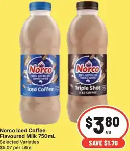 IGA Norco iced coffee flavoured milk offer