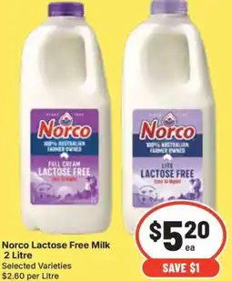 IGA Norco lactose free milk offer