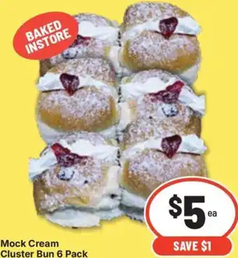 IGA Mock cream cluster bun offer