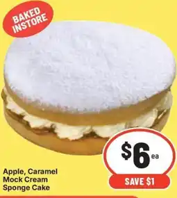 IGA Apple, caramel mock cream sponge cake offer