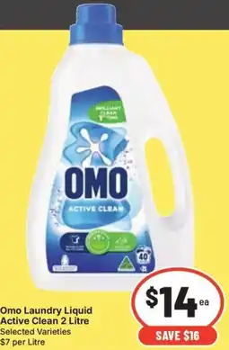 IGA Omo laundry liquid active clean offer