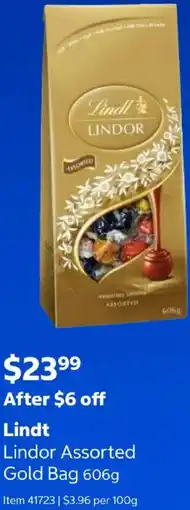 Costco Lindor assorted gold bag offer