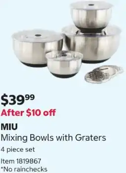 Costco Mixing bowls with graters offer