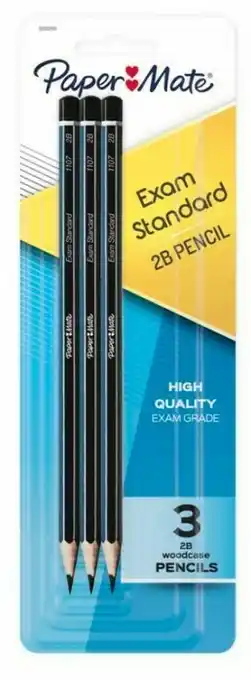 Kmart 3 Pack Paper Mate Woodcase 2B Pencils offer