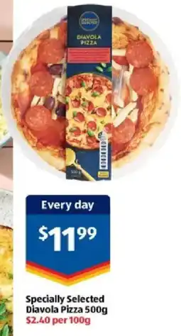 ALDI Specially selected diavola pizza offer