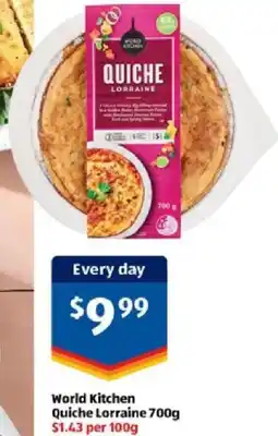 ALDI World kitchen quiche lorraine offer