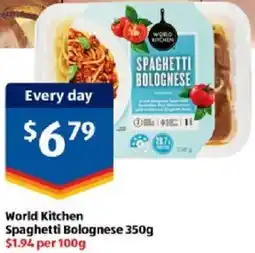 ALDI World kitchen spaghetti bolognese offer