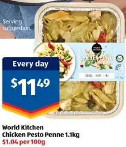 ALDI World kitchen chicken pesto penne offer