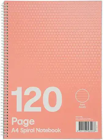A4 Spiral Notebook - 120 Pages