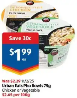 ALDI Urban eats pho bowls offer
