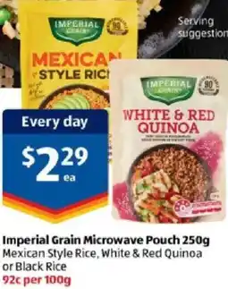 ALDI Imperial grain microwave pouch offer
