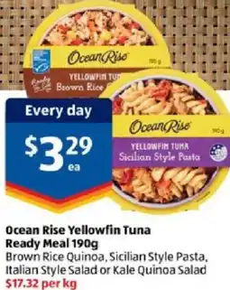 ALDI Ocean rise yellowfin tuna ready meal offer